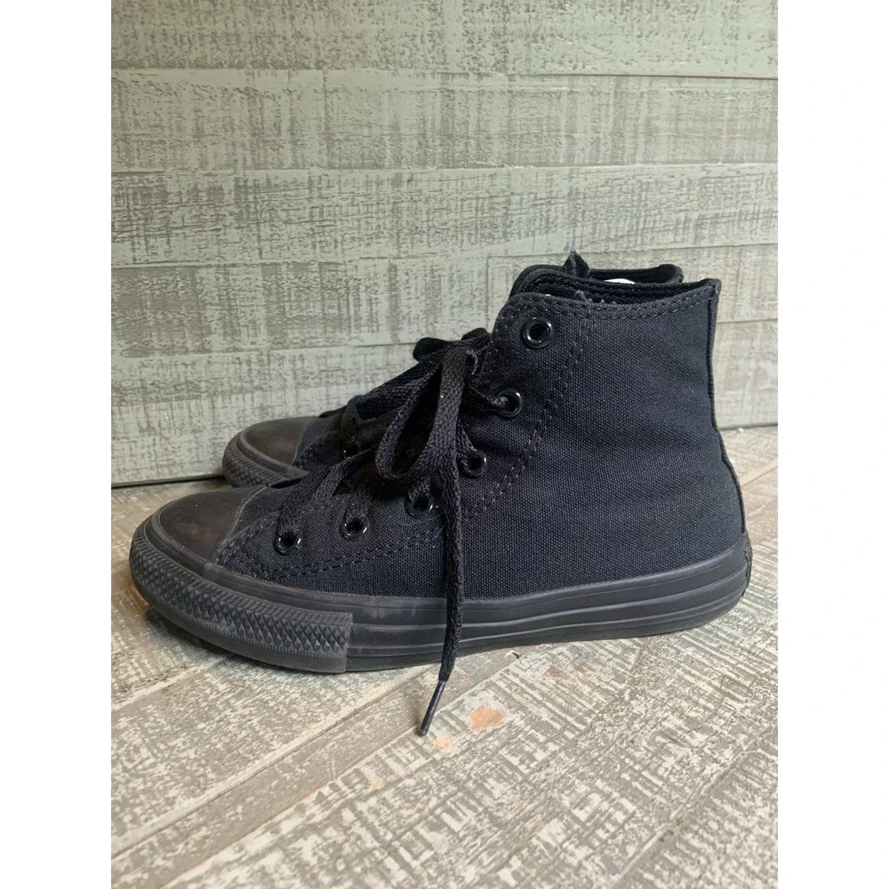 Converse All Star Black High-Tops Kids Sneakers Shoes Size 1 Youth Kicks